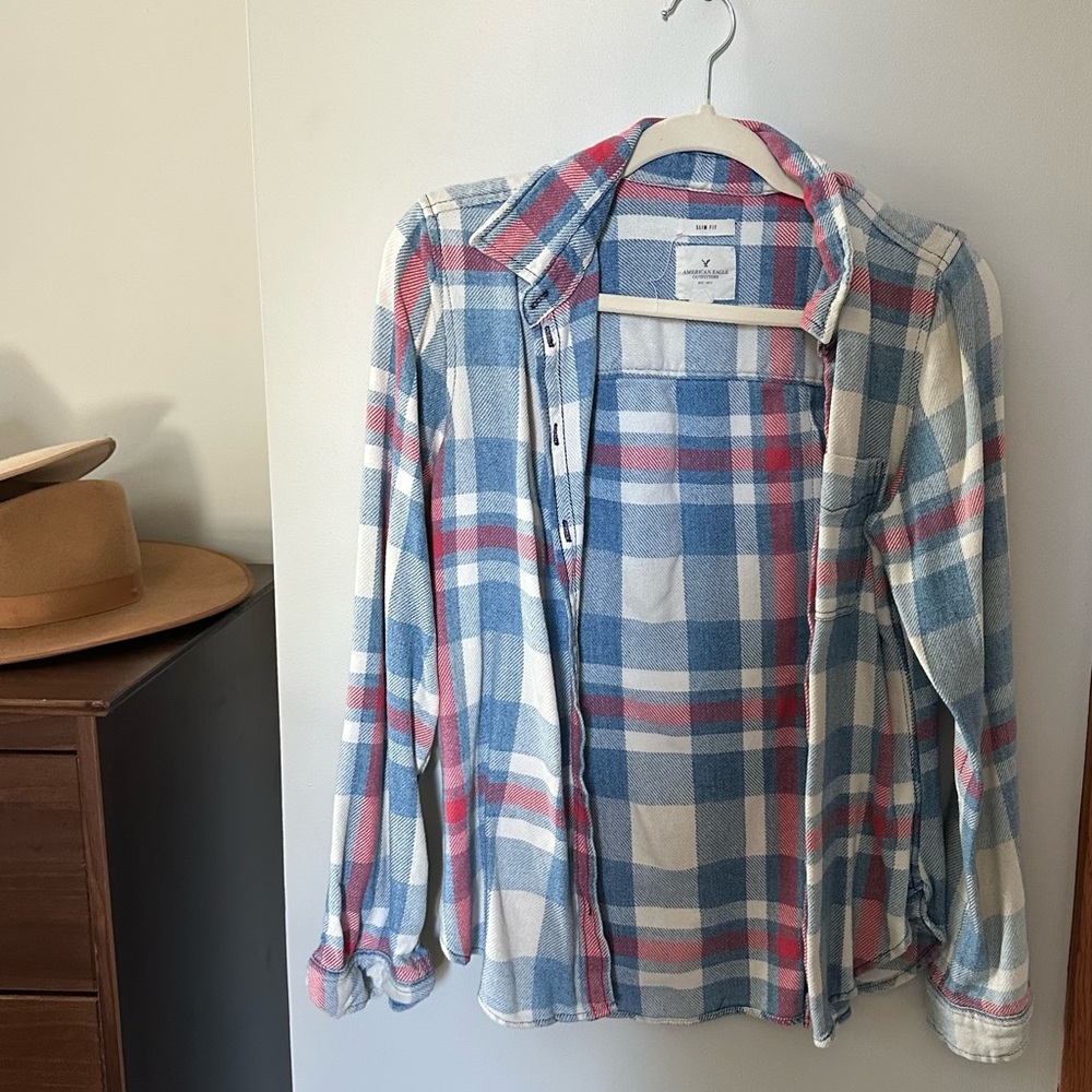 Blue and red Plaid Shirt